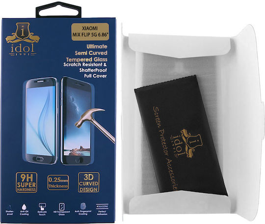 Idol 1991 3D 0.25mm Full Glue Tempered Glass Black (Xiaomi Mix Flip)