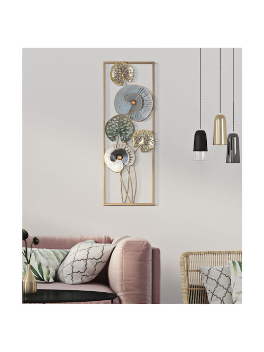 Mauro F Multicolour Wall Decor Made of Metal 31.2x5.5x90cm