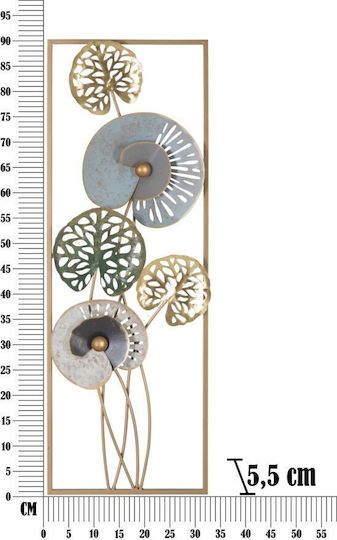 Mauro F Decorațiune Pentru Perete Multicolor Din Metal 31.2x5.5x90cm