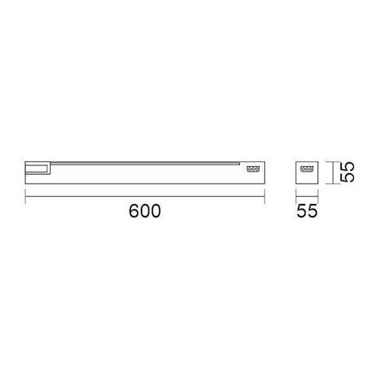 Spot Light LED Kommerzielle lineare Beleuchtung Leuchte Decke 24W Warmes Weiß 60cm