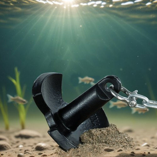 Vevor River Anchor 12 Lbs Cast Iron Black Coating & Ring Hmdpzt12b000edc67v0