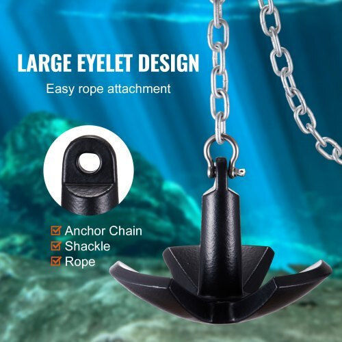 Vevor River Anchor 30 Lbs Black Coating Boat Up to 30 Ft Hmdpzt30b000v24zdv0