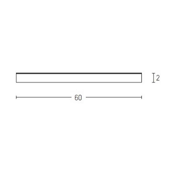 Zambelis Lights LED Lumina liniară Lumină Perete 12W Alb cald IP20 L60xL4xÎ2cm