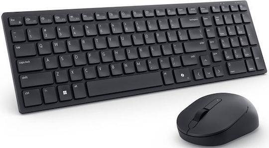 Dell KM555 Безжично Комплект клавиатура и мишка Английски US Черен