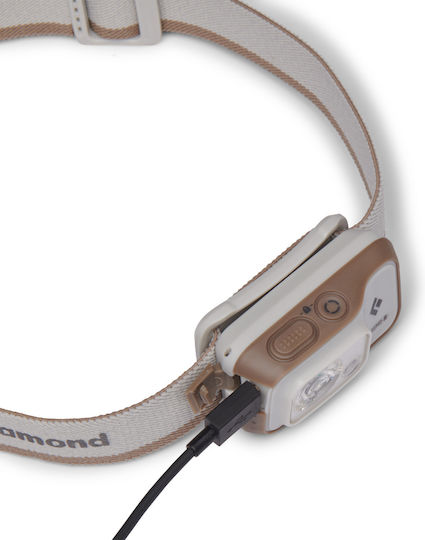 Black Diamond Rechargeable Headlamp LED IP67 with Maximum Brightness 350lm Cosmo 350-R White