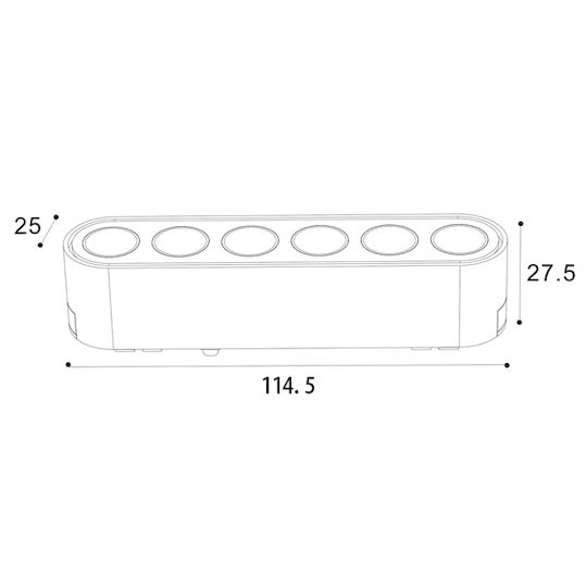 Eurolamp Γραμμικό Φωτιστικό Οροφής 6W IP20 Μ11.45xΒ2.75xΥ2.5εκ.