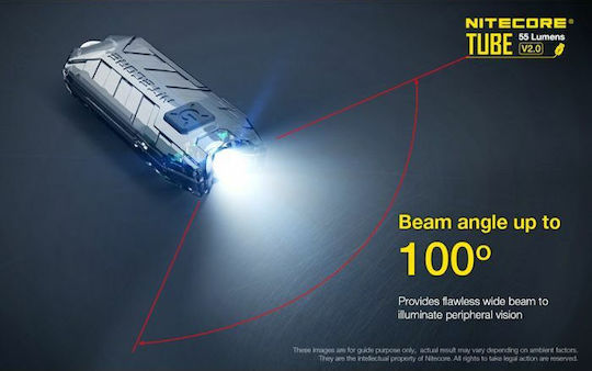 NiteCore Φακός LED με Μέγιστη Φωτεινότητα 55lm Tube V2.0 Ενσωματωμένη