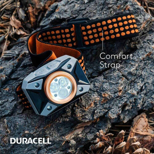 Duracell Headlamp LED IPX4 with Maximum Brightness 450lm Black