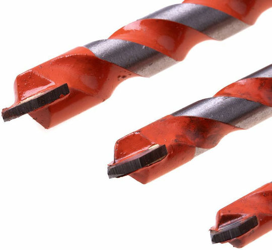 Set 4 Burghie Titan cu Tija Triunghiulară pentru Sticlă, gresie, Materiale de construcție, Metal și Lemn