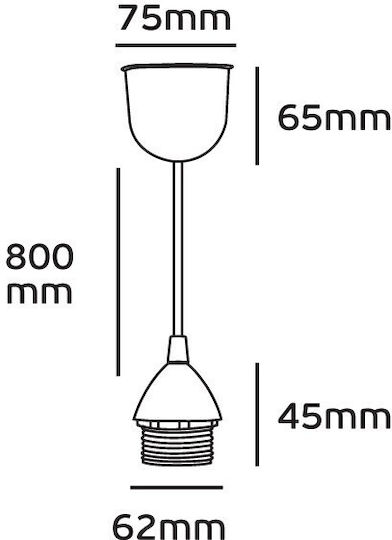 VK Lighting Smart Κρεμαστό Φωτιστικό Μαύρο VK Lighting Smart Κρεμαστό Φωτιστικό Μαύρο