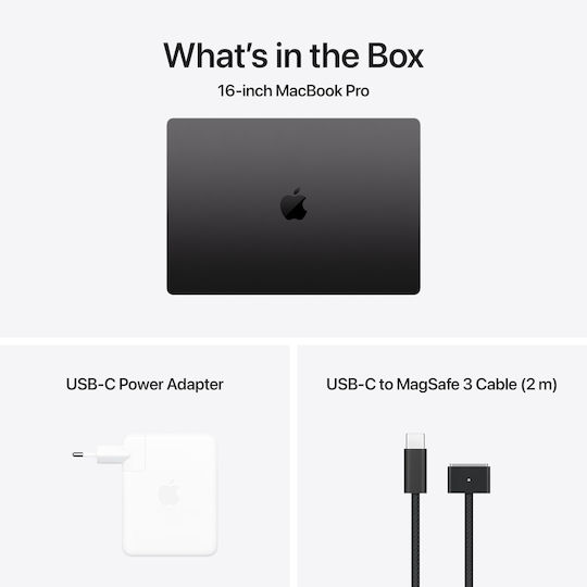 Apple MacBook Pro (2024) 16.2" Retina Display 120Hz (M4 Max-14-Core/36GB/1TB SSD/32-Core GPU) με Φορτιστή 140W Space Black (International English Keyboard)