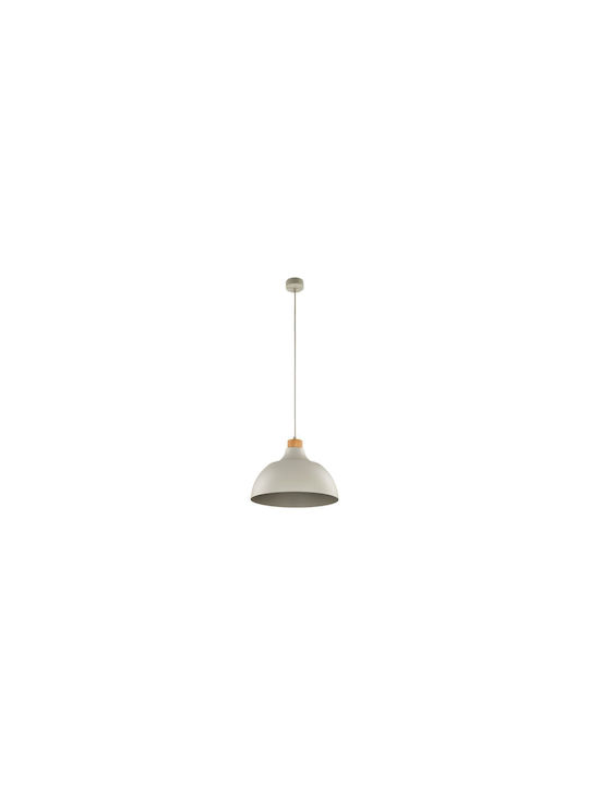 TK Lighting Cap Pendant Light Beige Bell with Socket E27 34cm