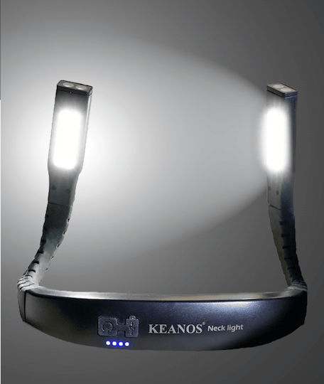 Rechargeable Neck Flashlight LED IP44 with Maximum Brightness 200lm Black