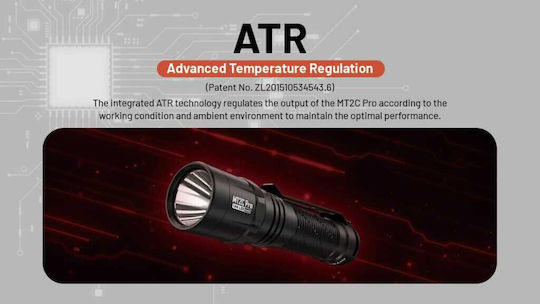 NiteCore Pro Επαναφορτιζόμενος Φακός LED IP68 με Μέγιστη Φωτεινότητα 1800lm Mt2c Pro