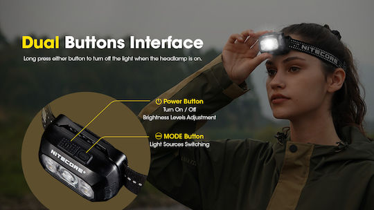 NiteCore Презареждащ се Челник LED IP66 с Максимална Яркост 500лм NU30 Черен