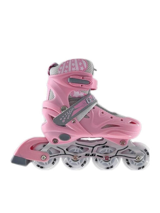 GC Inline Αυξομειούμενα Rollers Ροζ Παιδικά