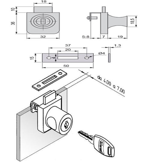 Lock Glass Door