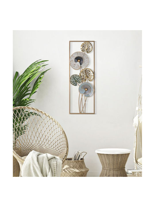 Mauro F Multicolour Wall Decor Made of Metallic 90x5.5x31.2cm