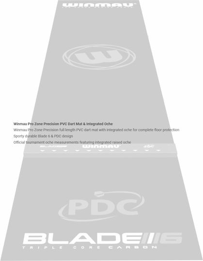 Winmau Pro Zone Präzisions-PVC-Dartmatte & Integriertes Oche
