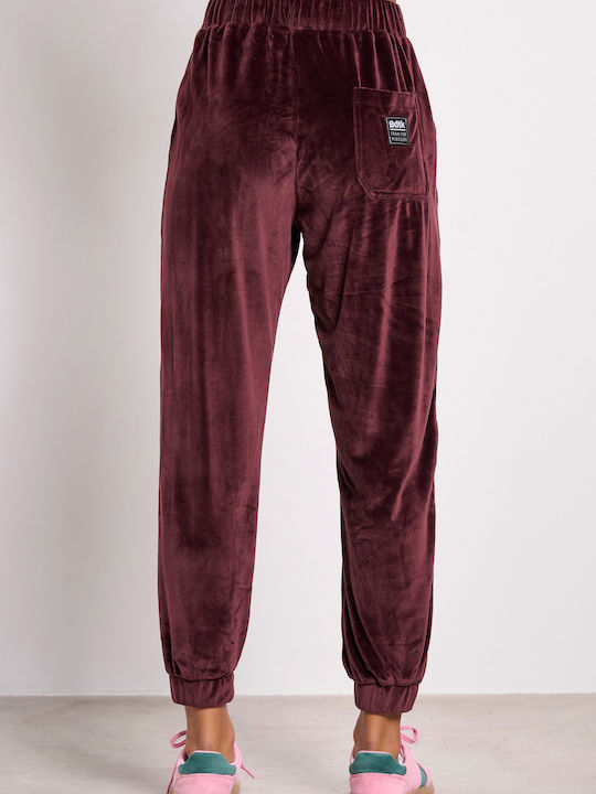 BodyTalk Sweatpants Velvet Bordeaux