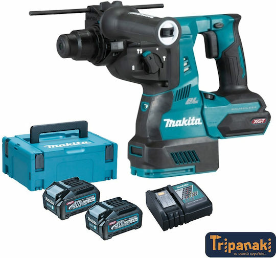 Makita XGT Impact Demolition Hammer Battery Brushless 40V 2x4Ah with Chuck SDS Plus HR003GM201