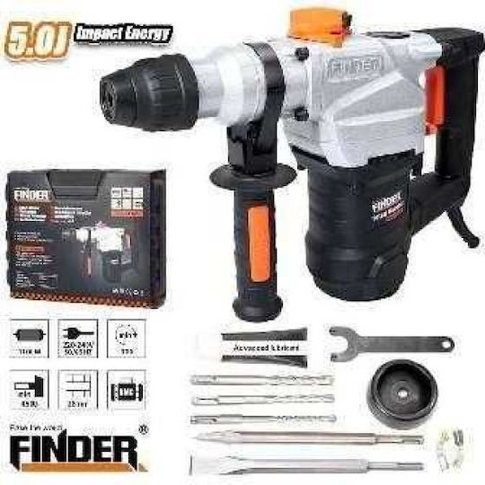 Finder Ciocan Rotopercutor Electric de 1100 W cu Mandrină SDS Plus