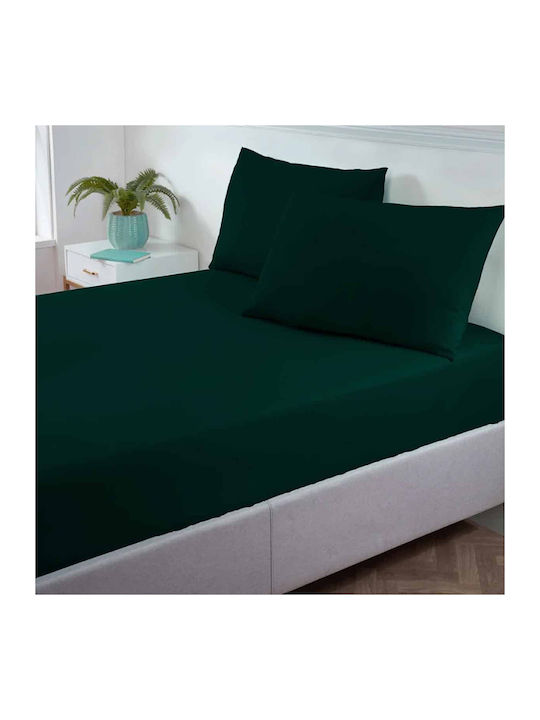 Astron Italy Sheet Super-Double with Elastic 160x200+40cm. Green