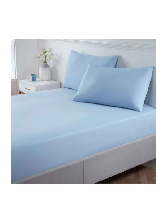 Astron Italy Sheet Super-Double with Elastic 160x200+40cm. Blue