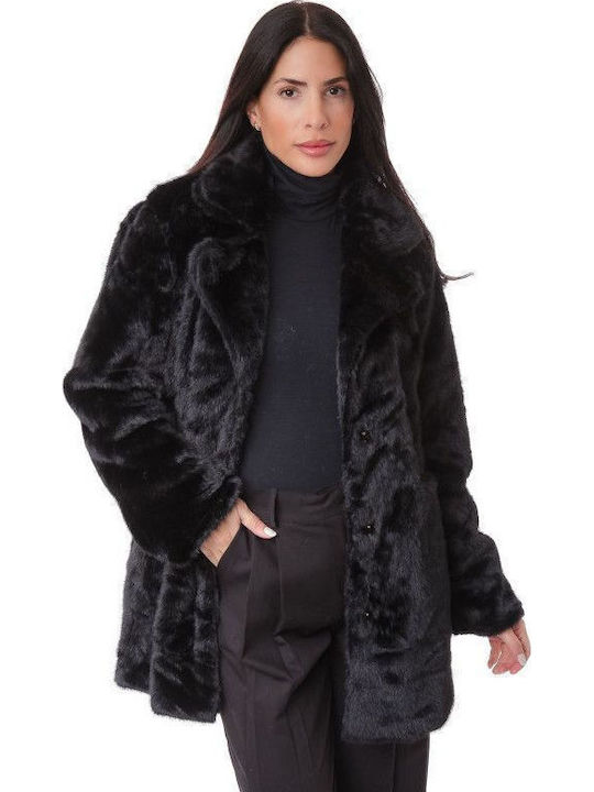 Women's Short Fur Black