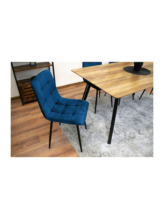 Scaune Sala de mese Catifelate Navy Blue 3buc 69x62x48buc