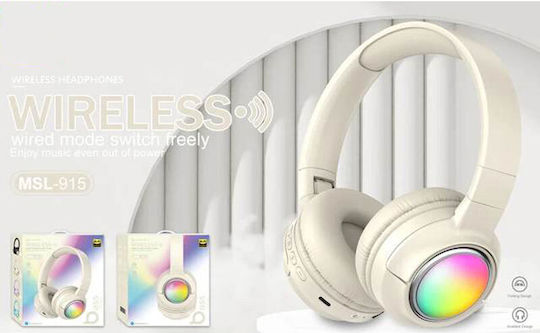 MSL-915 Bluetooth Wireless On Ear Headphones Light Blue