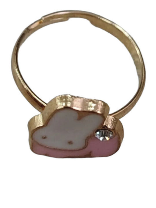 Beboulino Faux Opening Kids Ring Pink Rabbit 930-0037 Beboulino Faux Opening Kids Ring Pink Rabbit 930-0037