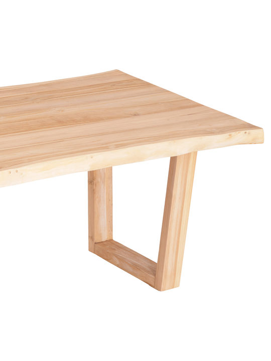 Leopold Masă Sala de mese din Lemn Masiv Light Natural 200.5x107x76buc