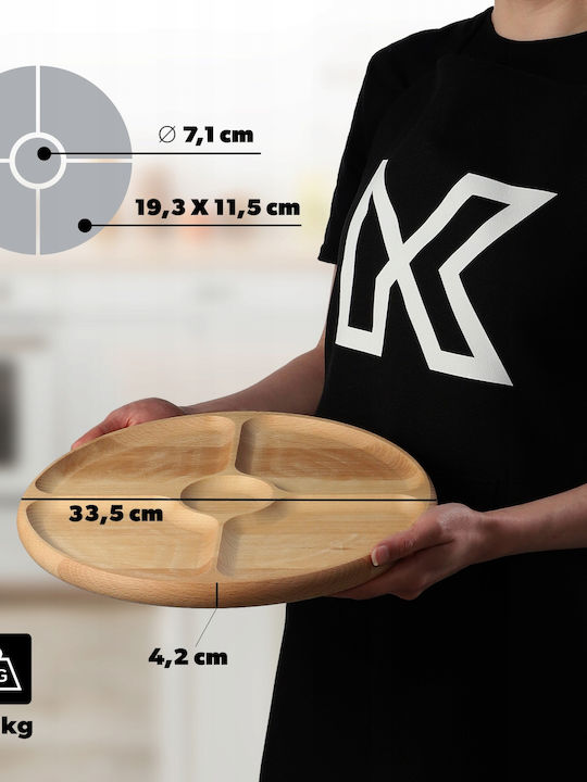 Kadax Wooden Serving Platter Rotating