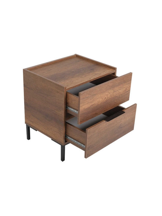 Bedside Table Oryana Wooden Brown 55x44x59cm GP009-0262 1