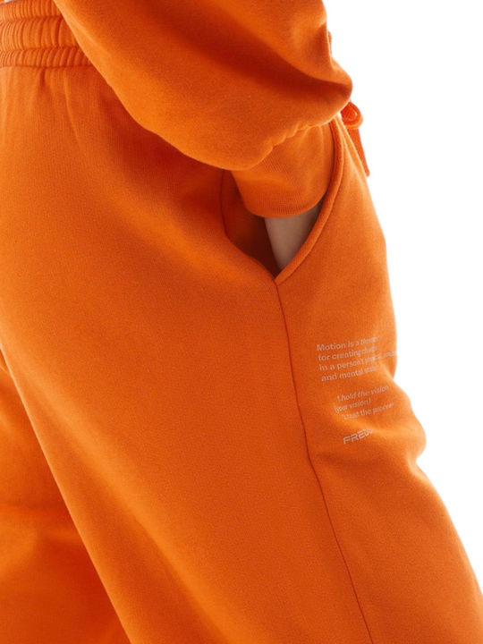 Women's Fabric Trousers Orange