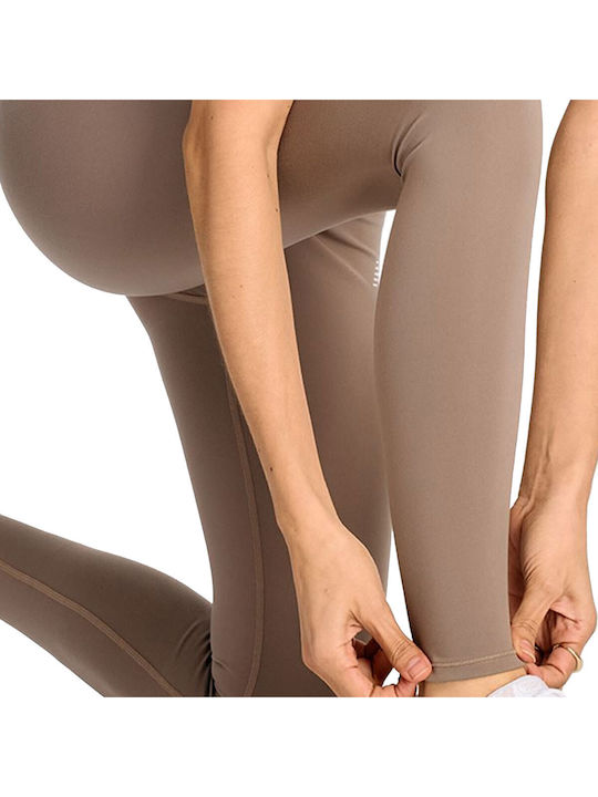 Harmony Women's Long Training Legging High Waisted Beige
