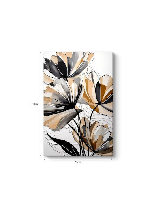 Megapap Pastel Flower Tablou pe Pânză 70x100cm