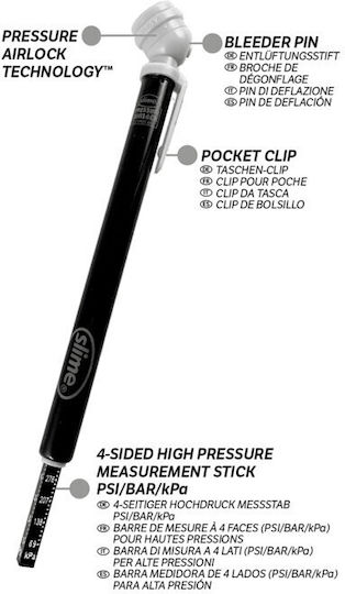 Slime Analog Tire Pressure Gauge Elite Pencil Tyre Gauge 10-120 Psi 20490-5
