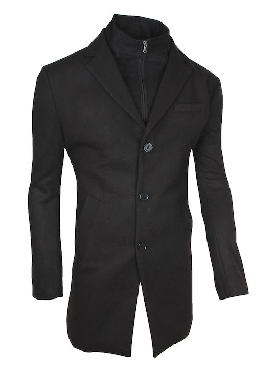 Stefansxxl Men's Half Coat Black