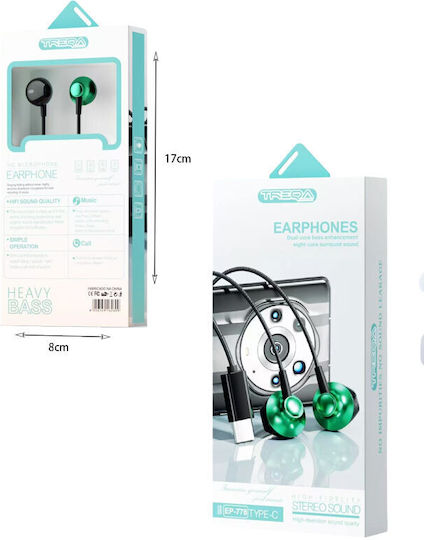 Treqa Ep-778 In-ear Handsfree Headphones with Connector USB-C