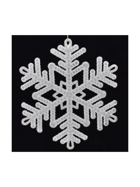 Set Snowflake Christmas Tree Ornaments Acrylic Transparent 12x12cm 6 Pieces