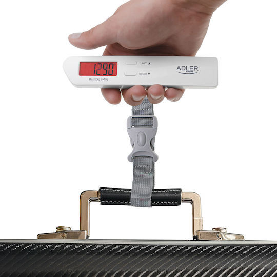 Adler Reisegepäckwaage Ad 8191 Maximale Tragkraft 50 kg Genauigkeit 10 g Grau