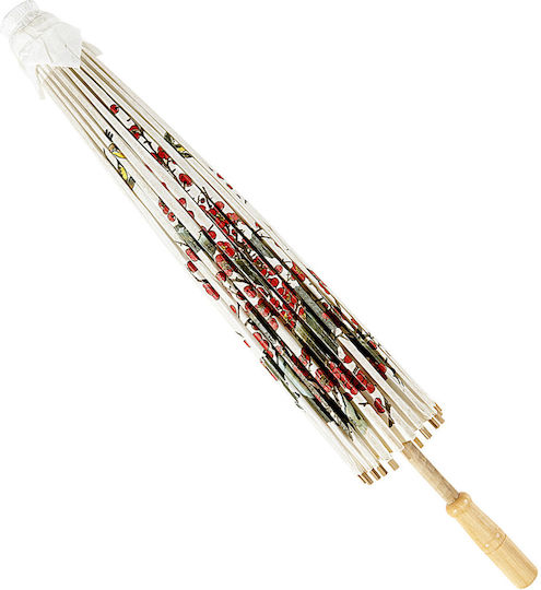Carnival Umbrella White made of Wood 1pcs