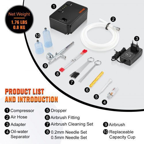 Vevor Airbrush 2bar with Injector 0.8mm Set