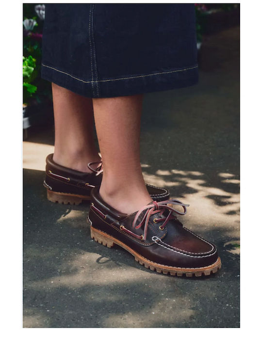 Women's Boat Shoes in Brown Color