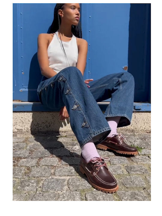Women's Boat Shoes in Brown Color