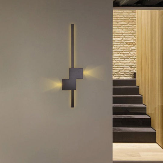 Inlight Modern Lumină de Perete cu LED Integrat și Lumină Alb Reglabil Negru 60cm
