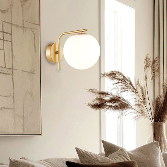 Viokef Modern Lamp Wall with Socket E14 Gold 150x15cm