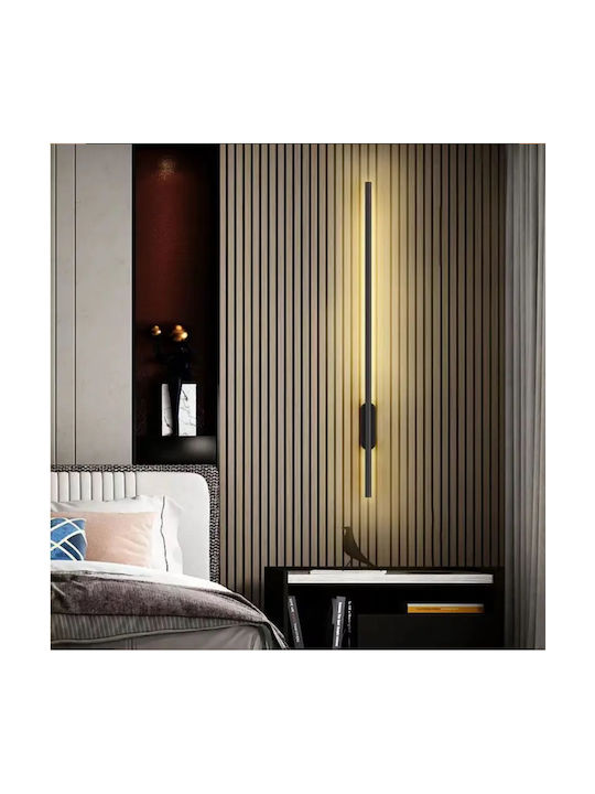Home Lighting Μοντέρνο Φωτιστικό Τοίχου με Ενσωματωμένο LED και Θερμό Λευκό Φως Μαύρο 60x6x6εκ.